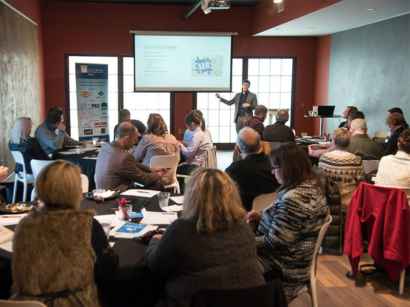 ben seidel presenting in-person seo seminar