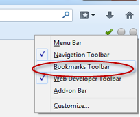 Firefox Enable Bookmarks Bar