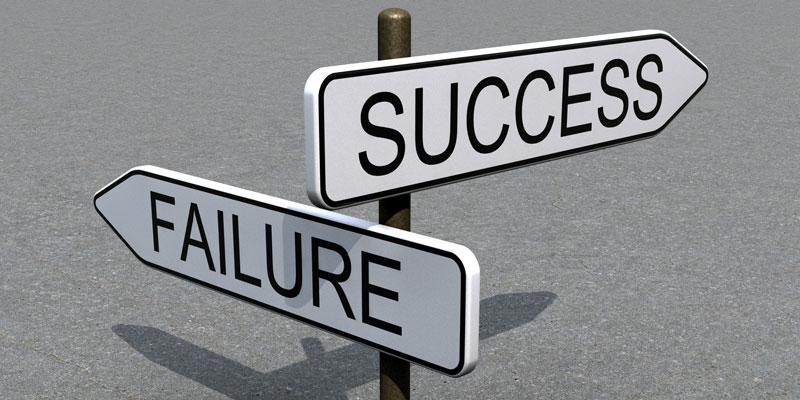 computer rendering of success and failure crossroads sign