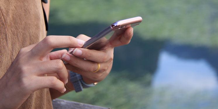 person holding smartphone