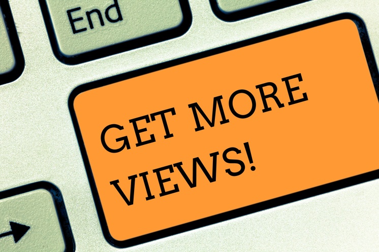 increase blog views keyboard button graphic