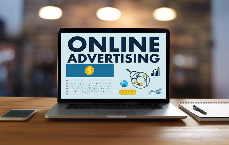 online advertising practices on laptop screen