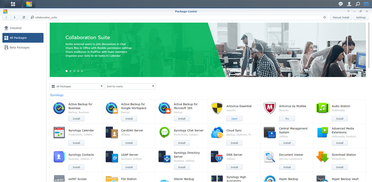 synology package center