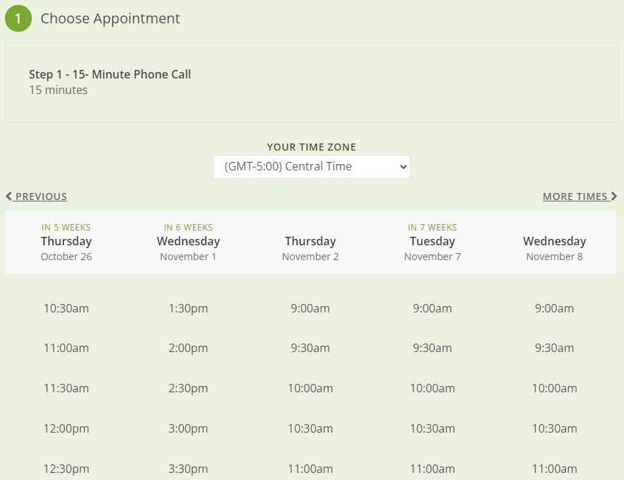 appointment scheduling tool