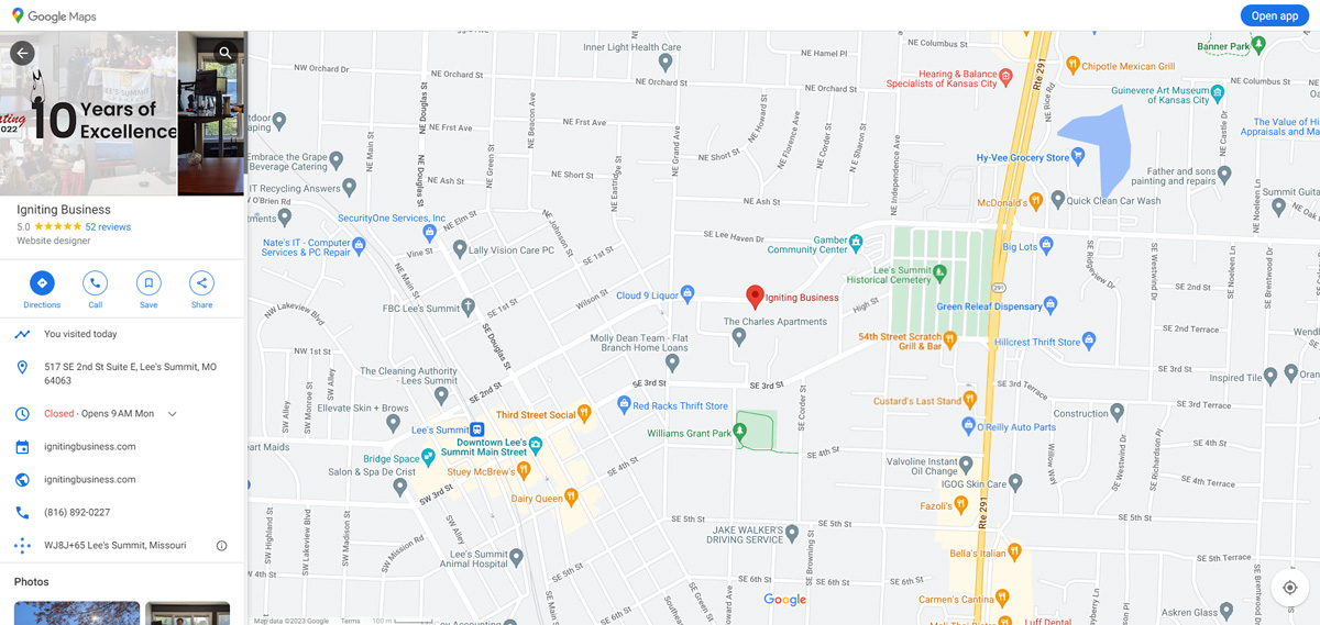 google business profile maps pin