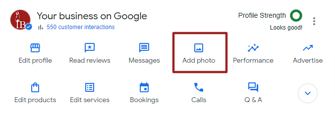 google business profile add photo
