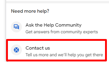 contact google support