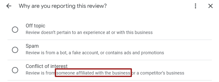 employee google review