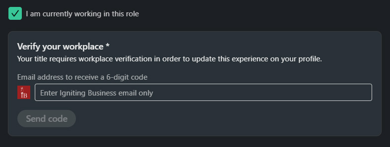 linkedin workplace verification