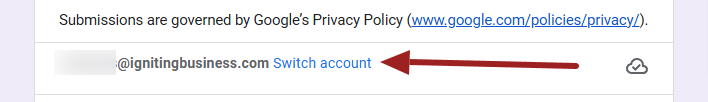 switch google account option