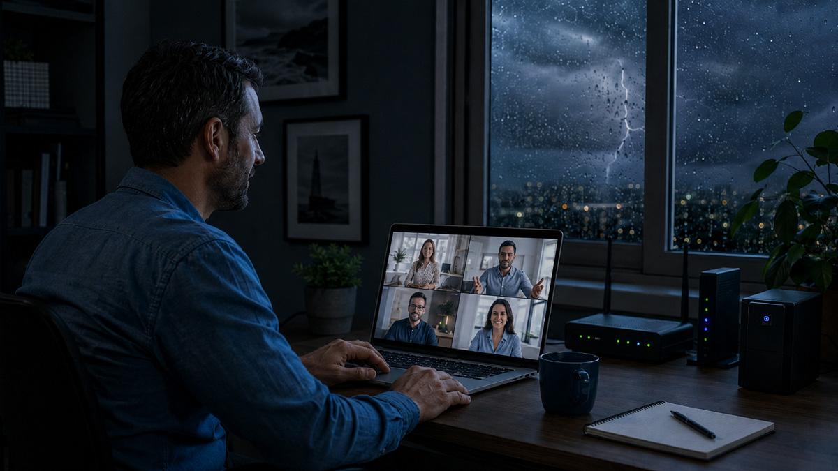 video call during a power outage