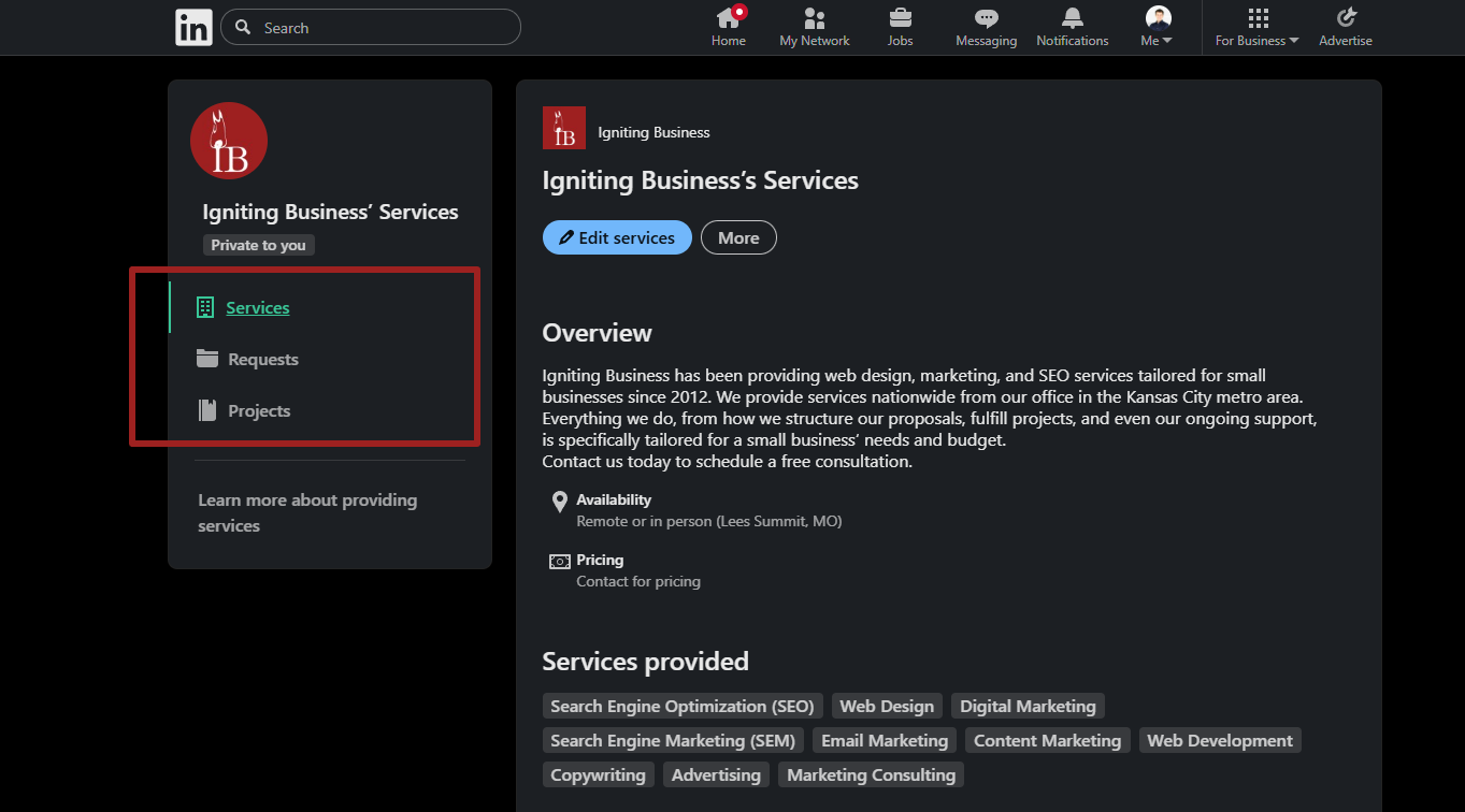 manage services requests and projects