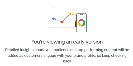 google brand insights early version notice
