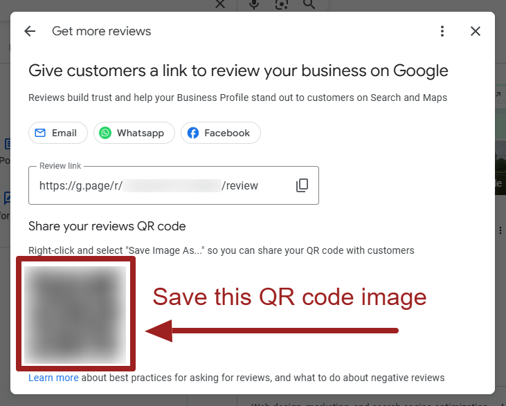 save the qr code image