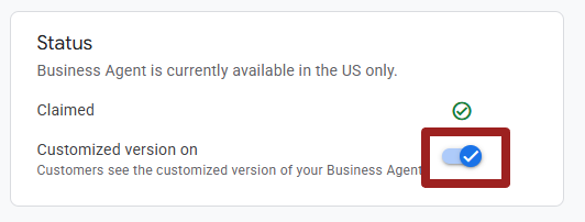 turn on business agent