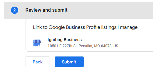 review and confirm link