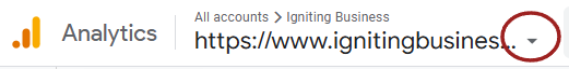 select correct google analytics property