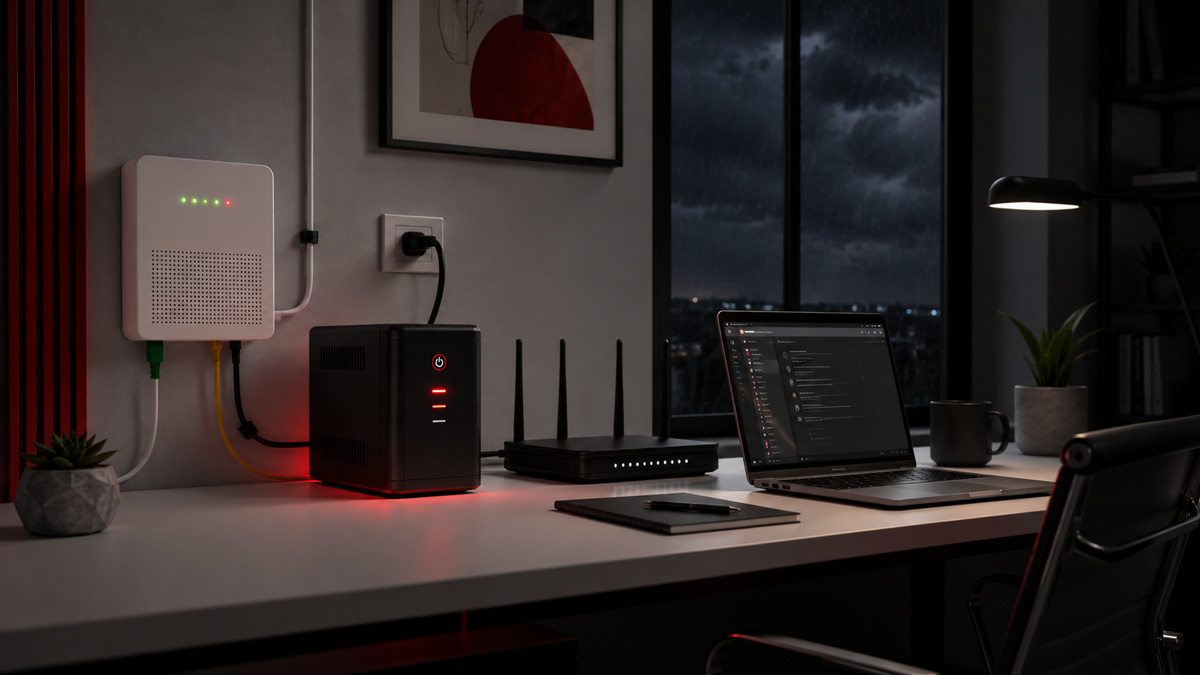 batter backup powering fiber ont and router