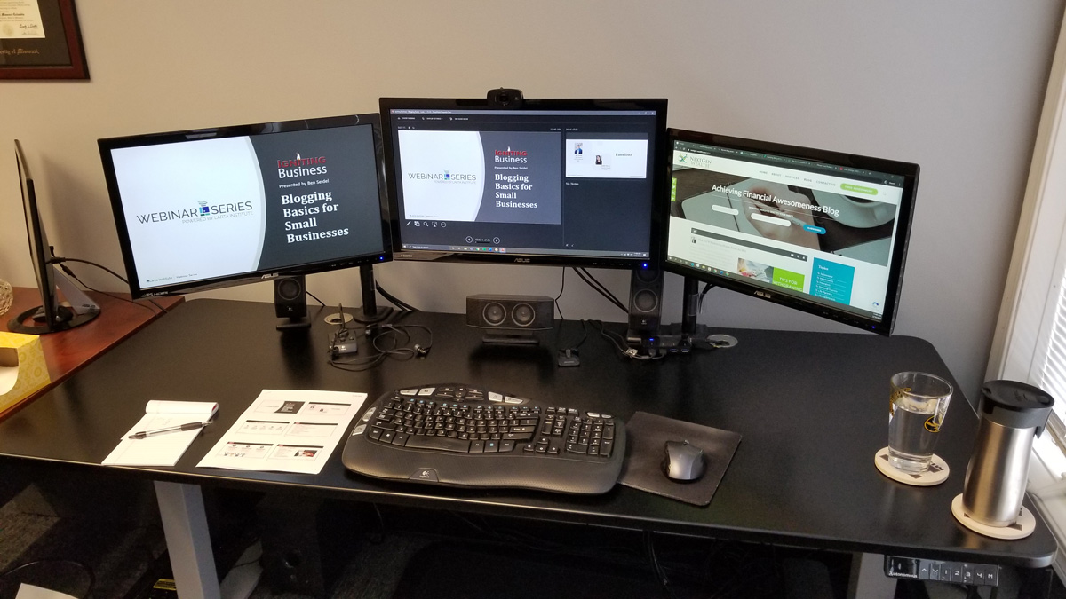 three monitor setup