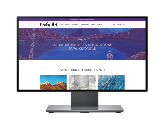 firefly art ecommerce website on shopify