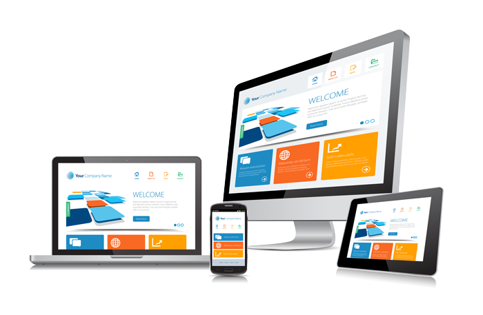 responsive website design example on mobile devices