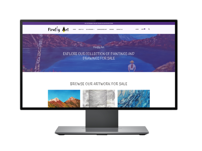 firefly art ecommerce website on shopify