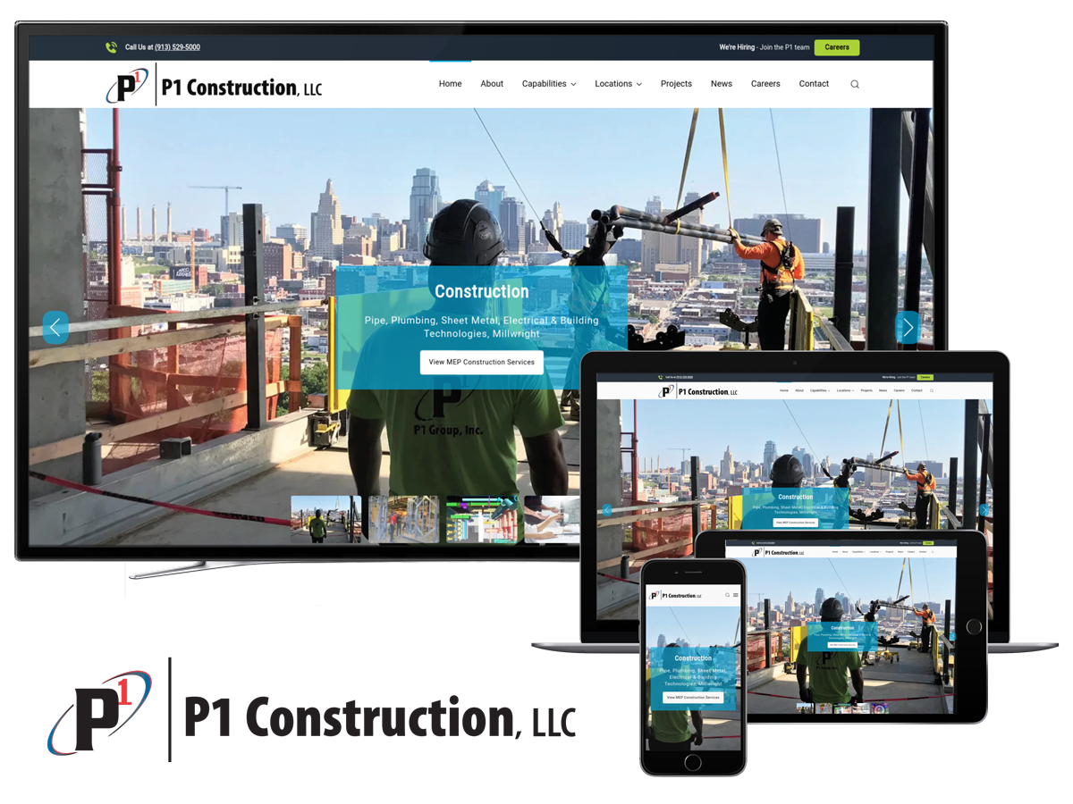 P1 Construction multi-location website design